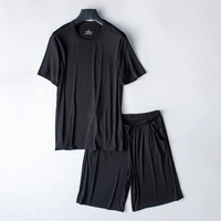 Vêtements de nuit pour hommes, ensemble de pyjamas pour hommes toutes saisons, pantalon à manches courtes, vêtements de nuit décontractés, pyjamas de nuit pour la maison