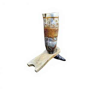 Raven Oath Hand Carved Viking <b>Drinking</b> <b>Horn</b> Buffalo <b>Horn</b> Love Style Eco-Friendly Handmade Custom Size Home Decor Gift By WCI - Product Image 3