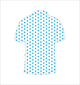 Polo pour homme blanc à pois bleus, décontracté, à manches courtes, respirant, pour l'été, pour le golf, logo personnalisé - Product Image 5