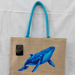 Bolsa de Compras de Yute con Estampado Animal Personalizado, Asa de Cinta de Algodón y Embalaje en Caja - Venta al Por Mayor - Product Image 1