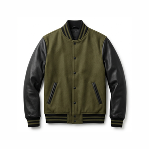 Veste de baseball personnalisée avec logo, de haute qualité, en cuir PU, manches en spandex, veste de baseball vierge, vestes de baseball vierges en provenance du Pakistan - Product Image 1