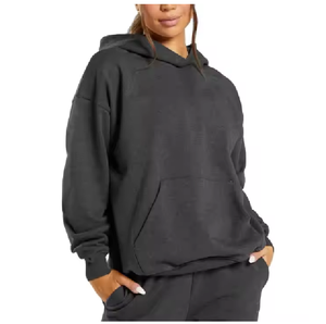 Sweat-shirt à capuche en molleton respirant surdimensionné pour femmes, fabriqué au Bangladesh, sweats à capuche et sweat-shirts personnalisés pour femmes pour l'hiver - Product Image 1