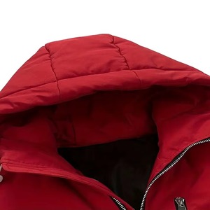 Factory Price Men's <b>Plus</b> <b>Size</b> Canvas Zipper Hooded Puffer <b>Jacket</b> Breathable <b>Waterproof</b> Lightweight Customized Design Printing - Product Image 4