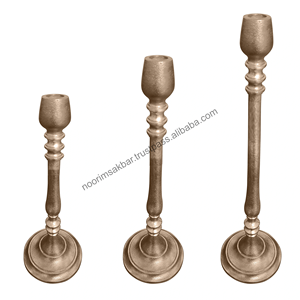Ensemble de 3 chandeliers en métal doré, style vintage, en laiton, pour centre de table, décoration de mariage, vente en gros B2B - Product Image 5