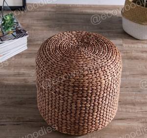 Tabouret ottoman en jute tissé à la main de haute qualité, design artisanal traditionnel pour salon, jardin, hôtel - Product Image 6