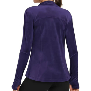Custom Women Yoga <b>Jacket</b> Top Slim Fit Zipper Gym Fitness Wear Quick Dry <b>Lightweight</b> <b>Running</b> Sportswear Women Yoga <b>Jacket</b> - Product Image 4