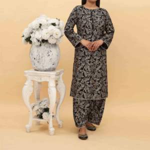 2PC Printed Cambric Cord Set PS5100 para Blazers de mujer - Product Image 3