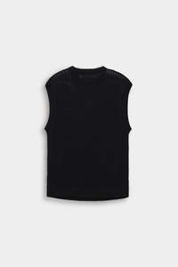 Custom Men Sleeveless Sweater Warm Knit Polyester Autumn/Winter <b>Vest</b> Black V Neck Knit <b>Vest</b> OEM Wholesale Manufacturer Supplier - Product Image 3
