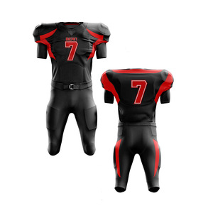 เสื้อฟุตบอลอเมริกันคุณภาพสูง พิมพ์ลายแบบซับลิเมชั่น ระบายอากาศได้ดี ต้านเชื้อแบคทีเรีย แห้งเร็ว ไซส์ใหญ่ โพลีเอสเตอร์ 100% รับผลิตตามแบบทีม - Product Image 4