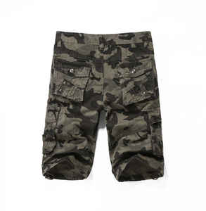 Shorts cargo pour hommes à taille élastique, de haute qualité, solides, personnalisés, six poches, shorts de sport décontractés pour hommes - Product Image 3