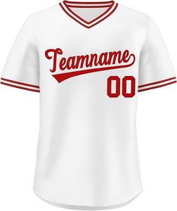 Camiseta de béisbol personalizada con nombre y número cosidos, camisetas atléticas con cuello en V estilo Hip Hop para hombres, mujeres y jóvenes - Product Image 6