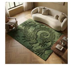 พรมขนสัตว์ทอมือลายมังกรเขียว 3 มิติ ยอดนิยมสูง พรมมังกรเขียว ออกแบบตามสั่ง สำหรับใช้ภายในอาคาร - Product Image 2