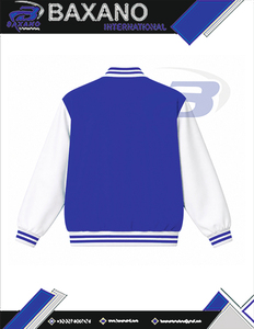 Veste universitaire Zeta Phi Beta ZPB Sorority, bleu et blanc, broderie de lettres grecques, style universitaire, veste de baseball pour femmes - Product Image 6