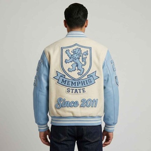 Custom Letterman Varsity <b>Jackets</b> Wool Body Genuine leather Sleeves Winter Wear <b>Smart</b> and Stylish <b>Men</b> Varsity <b>Jacket</b> - Product Image 6