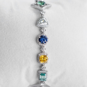 กำไลเพชรแพลตตินั่มทรงลูกแพร์ รับรองโดย GIA เครื่องประดับหรูหราสำหรับผู้หญิง ของขวัญแต่งงานสุดหรูสำหรับเธอ สไตล์คลาสสิก - Product Image 2