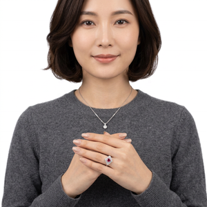 Classic Style Women's 925 Silver <b>Cocktail</b> <b>Ring</b> with 4-Layer Rhodium Plating Pink Lab Created Stone Fashionable <b>Ring</b> Design - Product Image 3