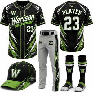 High Quality Youth Baseball Training Uniform Set Sublimation Polyester Made Plus Size Softball Teamwear Uniform Kit - Product Image 3