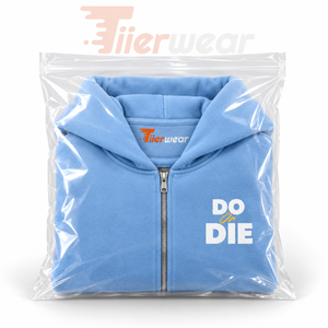 Felpa con cappuccio da uomo blu chiaro con zip, in pile casual, con stampa <span class=keywords><strong>Do</strong></span> Or Die e logo frontale, vestibilità regolare, per l'autunno - Product Image 6