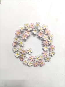 Wholesale Metal <b>Flower</b> Wreath Candle Holder Handmade <b>Wire</b> Floral T-Light Stand Decorative Centerpiece For Wedding Home Decor - Product Image 6