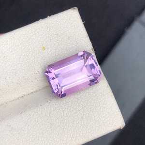 Aigue-marine lavande octogonale taillée en escalon, pierre de naissance de février, pierre naturelle en vrac, gemme de haute qualité pour bijoux, vente en gros - Product Image 1
