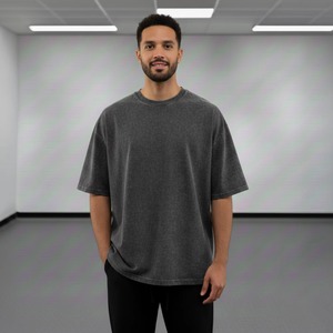 T-shirt décontracté pour hommes à manches longues double couche, délavé à l'acide, personnalisé par les fabricants - Product Image 3