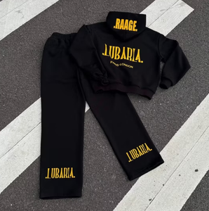 Hot Sale Custom Printed Logo Fleece Men's Plus Size Hoodie Sets High Quality Oversized 2 Piece Heavyweight Tracksuit - Product Image 1