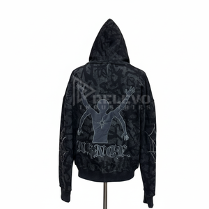 Sudadera con capucha y cremallera para hombre, diseño único, estampada, 100% algodón, fabricada en fábrica, temporada de invierno, talla grande, 2 piezas, precio económico, la mejor oferta - Product Image 6