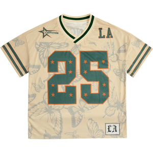 Camiseta de Fútbol de Malla Estilo Vintage Americano para Hombre, Estilo Urbano OEM, Talla Grande, Unisex - Product Image 1