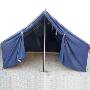 <b>Canvas</b> Camping Tent Rectangular Shape Rainproof Windproof 2 Door Aluminum <b>Frame</b> Four-season Emergency Shelter Large Space - Product Image 5