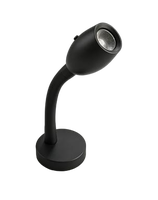 Lampe de lecture 12V RV à col de cygne, tête ovale, bouton poussoir, intensité variable PWM, en alliage d'aluminium, 10-15V, 3000K, blanc chaud, pour camping-car, caravane, bateau