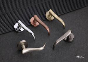 Brushed Brass Zinc Alloy Interior Door <b>Lock</b> <b>Handle</b> Set Modern Toilet Bathroom Lever Home Furniture Renovation Hardware - Product Image 3