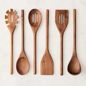 Most Selling 9Pcs Teak Wood Kitchenware Set Skimmer Ladle Wok Turner Pasta Claw <b>Wooden</b> <b>Utensils</b> for Complete <b>Cooking</b> - Product Image 6