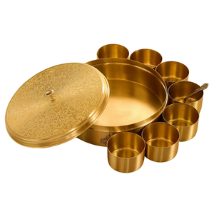 Boîte à épices vintage en laiton de haute qualité avec gravure et finition polie, en laiton pur, pour la cuisine - Product Image 5