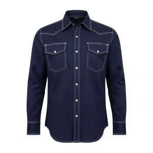 Chemise FR pour hommes, chemise ignifuge Cat-2 avec bandes réfléchissantes haute visibilité, conforme aux normes ATPV 8.7 Cal/cm² NFPA 70E & 2112 - Product Image 1
