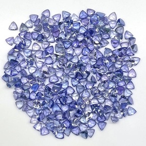 Tanzanite naturelle 3 mm taille triligne bleu violet, pierres précieuses en vrac pour la fabrication de bijoux et vente en gros de pierres précieuses - Product Image 2