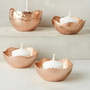 Premium Quality Unique Copper <b>Hammered</b> Tealight <b>Holders</b> for Home Decoration candle jars Candle <b>Holders</b> in Lowest Price - Product Image 1