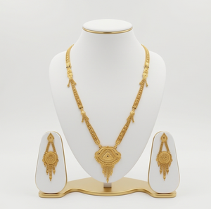 Divyoro Ornate Gold Plated Mangalsutra <b>Statement</b> <b>Necklace</b> with Tassel Pendant Ethnic Wedding Jewelry for Women Hinduism - Product Image 1
