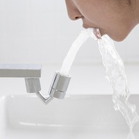 [CHICSS] Robinet d'eau HappyDarling Watertap Pro manuel en acier inoxydable ABS, filtre rotatif à 720°, robinet multi-angles pour évier