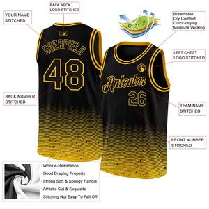 Camiseta de Baloncesto Personalizada con Nombre y Número, Diseño Negro y Dorado, Sin Mangas, Uniforme Deportivo para Equipo - Product Image 4