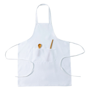 Tablier de cuisine personnalisé en polyester pas cher avec poches, pour hommes et femmes, avec impression de logo, texte ou image, idéal pour la cuisson et la pâtisserie - Product Image 2
