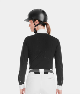 Camisa de Montar a Caballo Ligera y Transpirable para Hombre, Manga Corta, Profesional, Cómoda, con Cierre de Botones, Spandex/Poliéster - Product Image 3