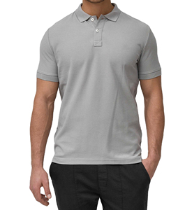 Chemise polo pour homme tendance, couleur gris, haute qualité, nouveau style, respirante, style décontracté, vêtements pour homme - Product Image 1