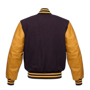 Veste universitaire en laine de qualité supérieure avec col montant, design patchwork, imperméable et antibactérienne, vente en gros, personnalisable, unisexe - Product Image 2