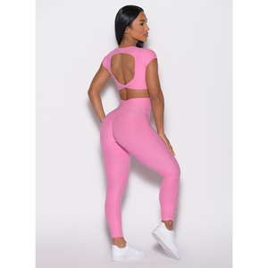 women yoga <b>set</b> leggings sports bra high waist breathable stretch fitness workout gym wear activewear <b>set</b> - Product Image 5