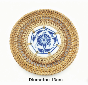 Sous-verres faits main en rotin tressé 3mm – Durables, écologiques, pour bureau, café, salle à manger, fêtes – Nouveau design - Product Image 2