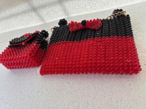 Pochette de soirée artisanale de luxe en perles de verre, sac à main durable en perles de rocaille, vente en gros, sac de mariée pour fête - Product Image 4
