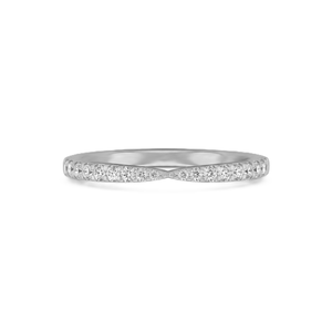 Nouvelle bague de fiançailles classique et délicate en or massif 14 carats avec diamant de laboratoire rond, sertie pavé, style raffiné et durable - Product Image 3