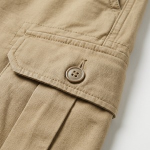 Wholesale Flat 2026 Front Branded Shorts for Men Multi Pockets Classic Fit Custom Cotton Cargo Shorts Men's Chino Shorts OEM - Product Image 6
