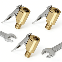 MAISOON Hochleistungs-Messing-Luftdüsenadapter mit Clip, offener Durchfluss, Reifenfüllstutzen für Luftpumpenanschluss, Auto, LKW, Fahrrad