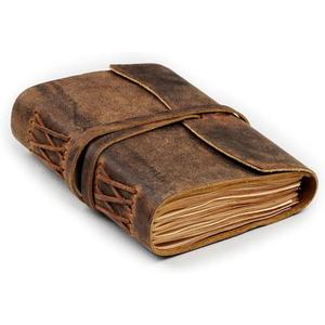 Leather Hardcover <b>Notepad</b> Sewing Binding Vintage Style Writing Sketching Journal 220 Pages Multiple Colors Available - Product Image 1